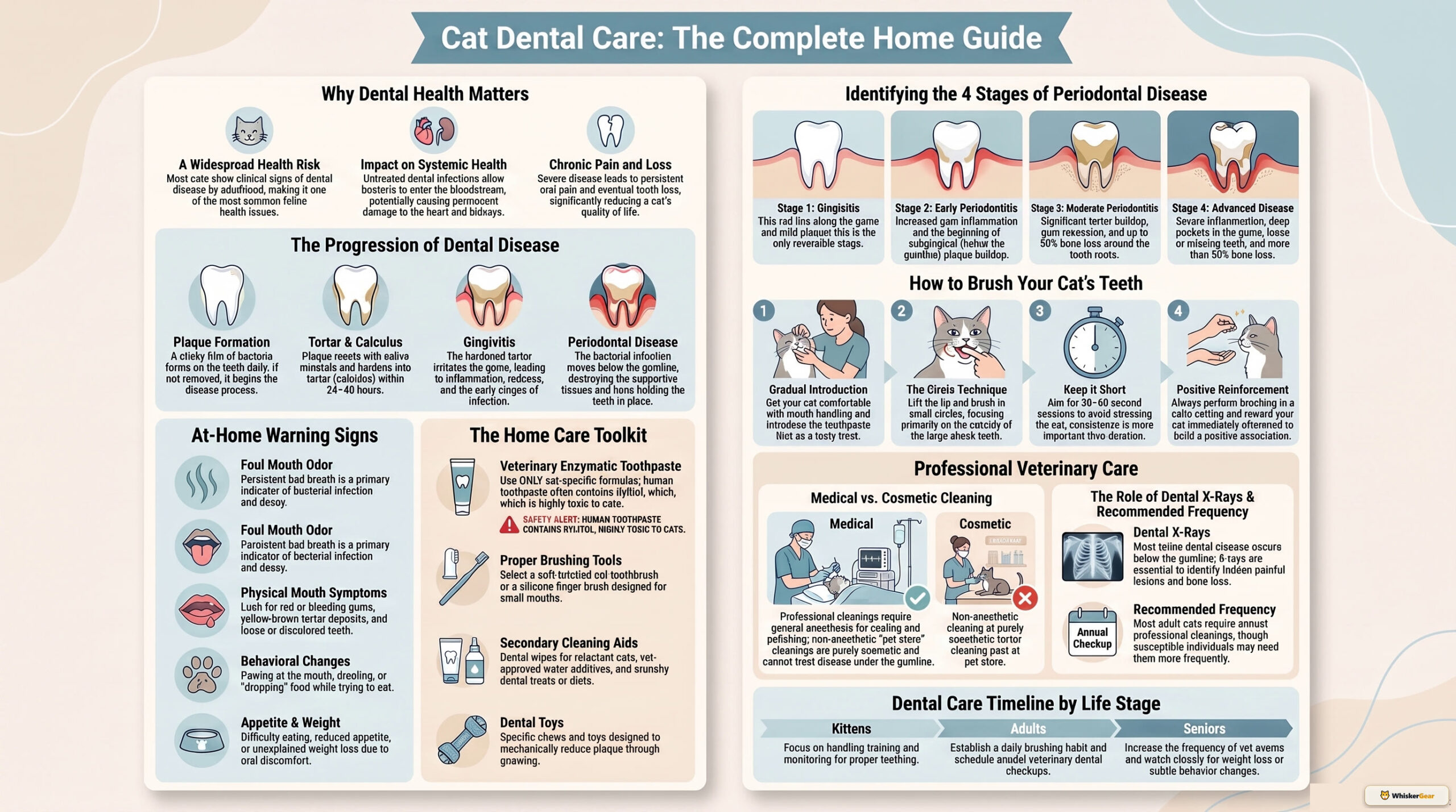 Cat Dental Care Home Guide infographic
