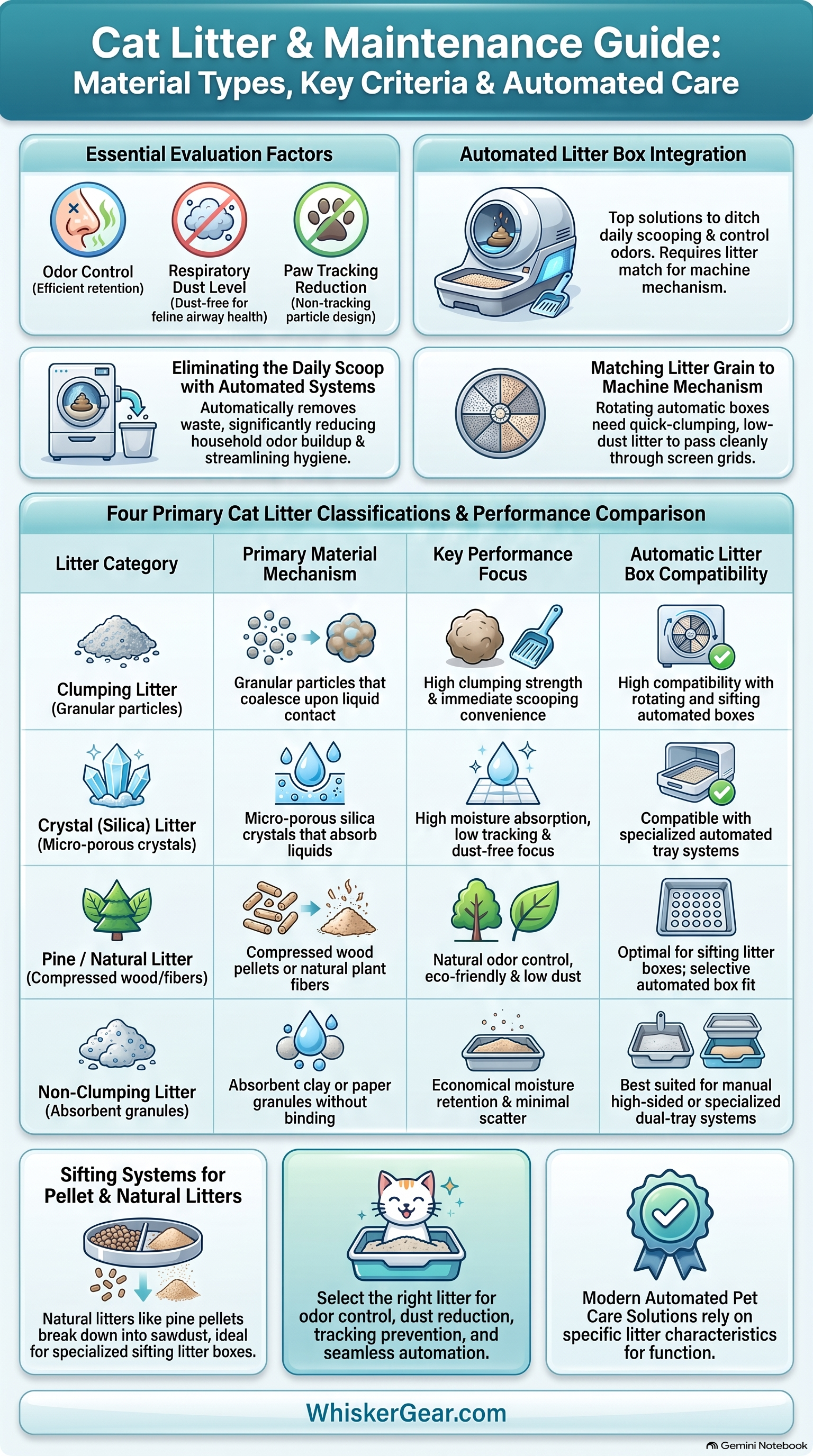 Cat Litter Types Comparison Guide: Clay vs Tofu vs Pine vs Silica